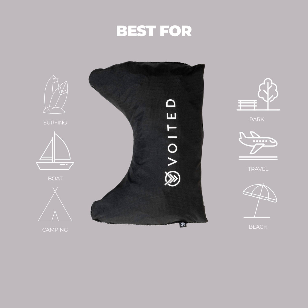 VOITED Beach Towel - Black Accessories VOITED 