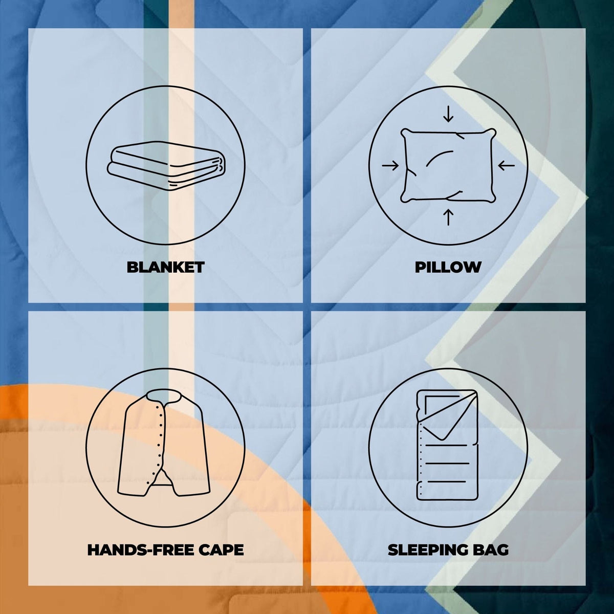 VOITED CloudTouch® Indoor/Outdoor Camping Blanket - Blue Hour Blankets VOITED 