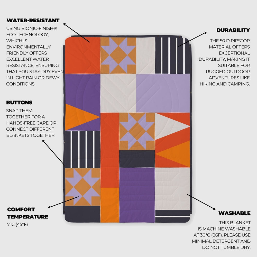 
Couverture de camping VOITED CloudTouch® intérieur/extérieur - Nuit étoilée
