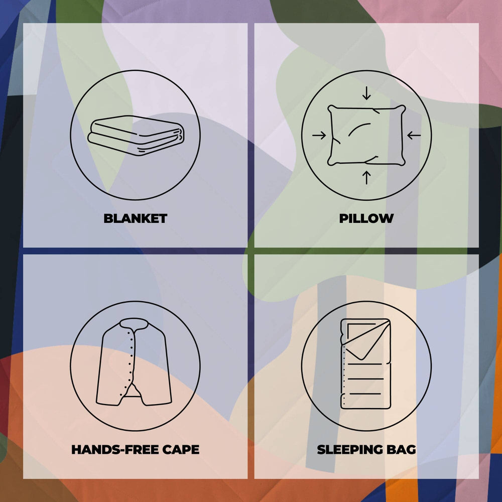 
Couverture de camping VOITED CloudTouch® intérieur/extérieur - Bubbly Forest
