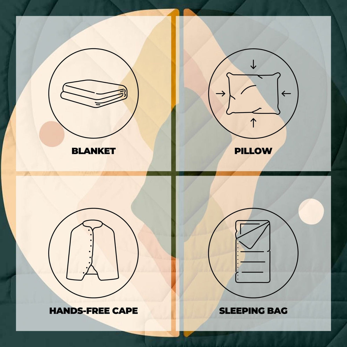 VOITED CloudTouch® Indoor/Outdoor Camping Blanket - Day & Night Blankets VOITED 