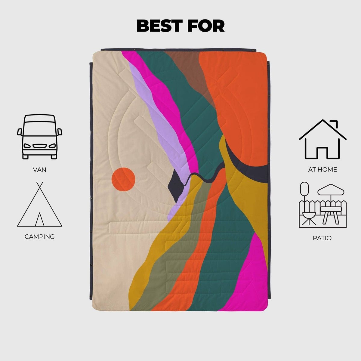 VOITED CloudTouch® Indoor/Outdoor Camping Blanket - Mystic Ridge Blankets VOITED 