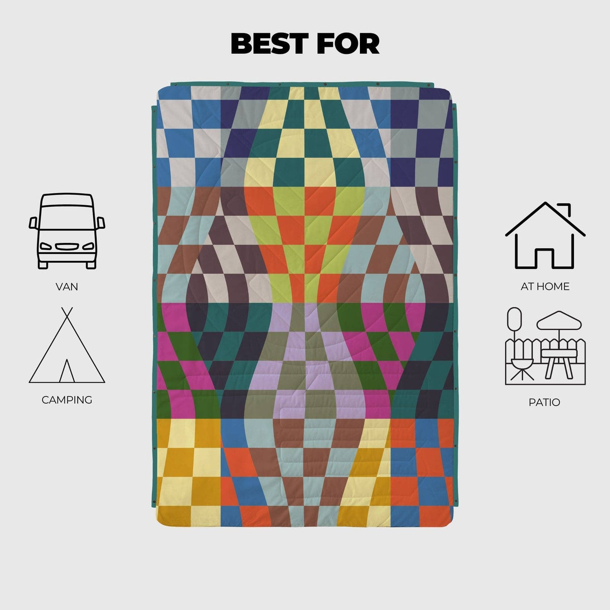 VOITED CloudTouch® Indoor/Outdoor Camping Blanket - Orbit Blankets VOITED 