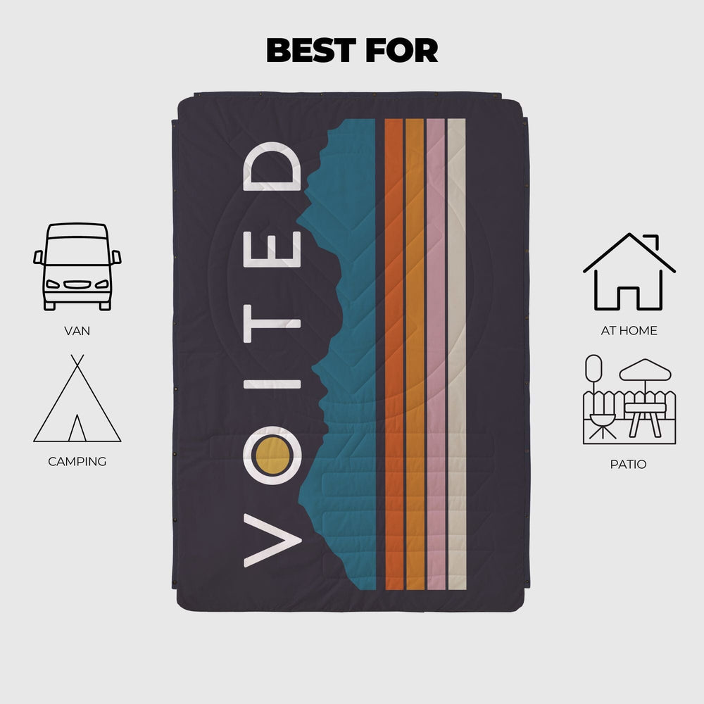 VOITED CloudTouch® Indoor/Outdoor Camping Blanket - Peaks