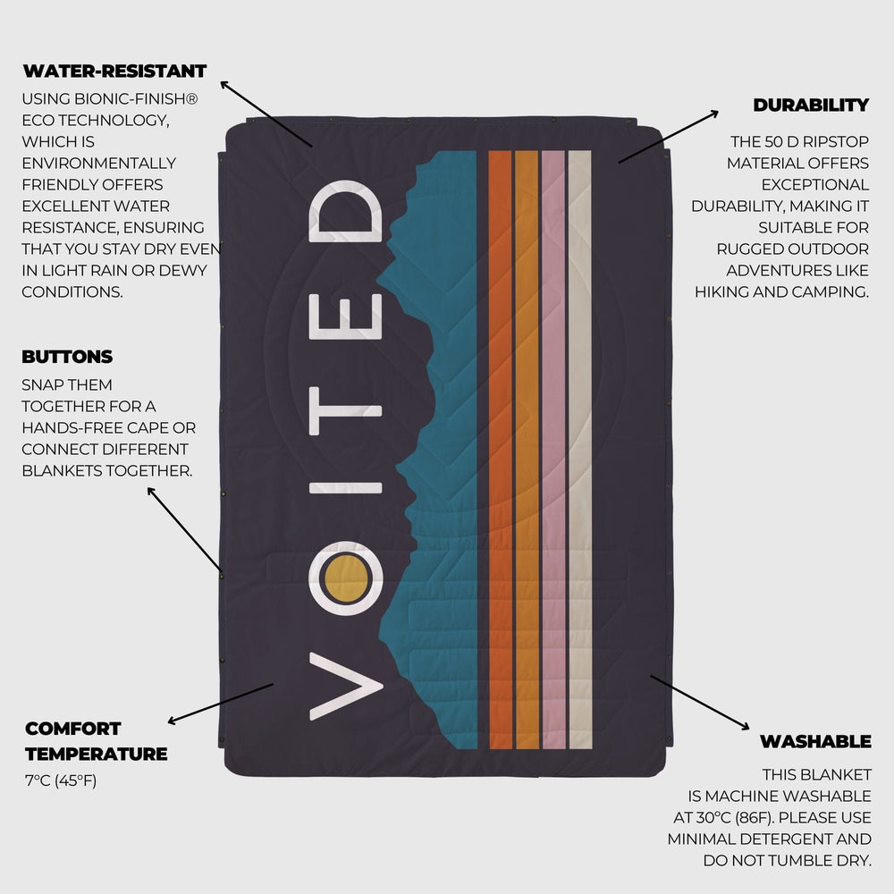 VOITED CloudTouch® Indoor/Outdoor Camping Blanket - Peaks
