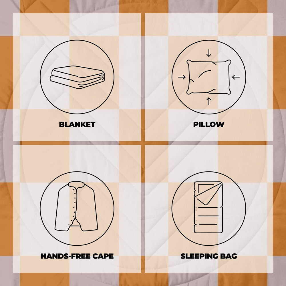 VOITED Fleece Outdoor Camping Blanket - Suns Out