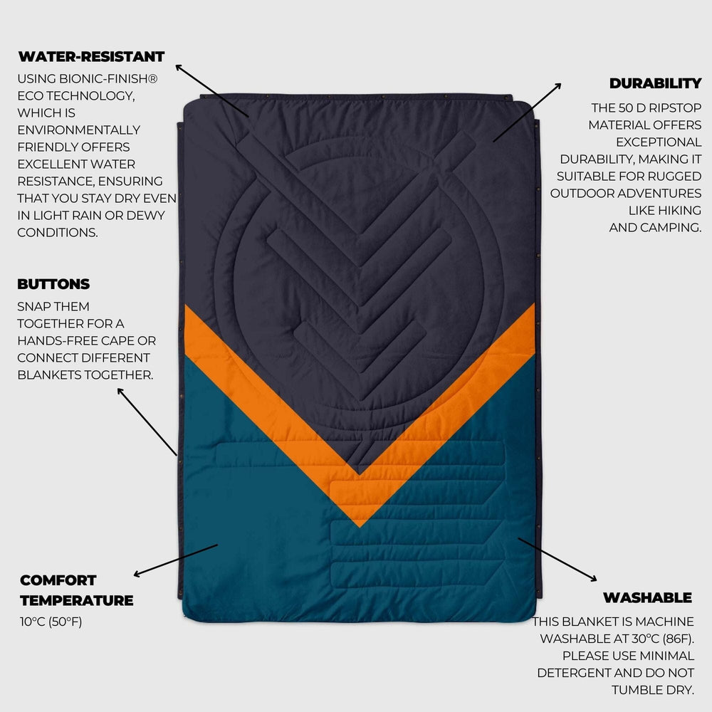 VOITED Fleece Outdoor Camping Blanket - Down Under