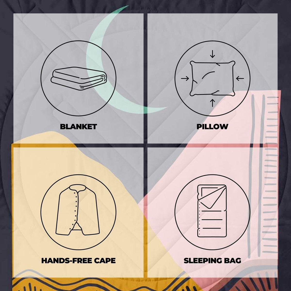VOITED Fleece Outdoor Camping Blanket - Earth Blankets VOITED 