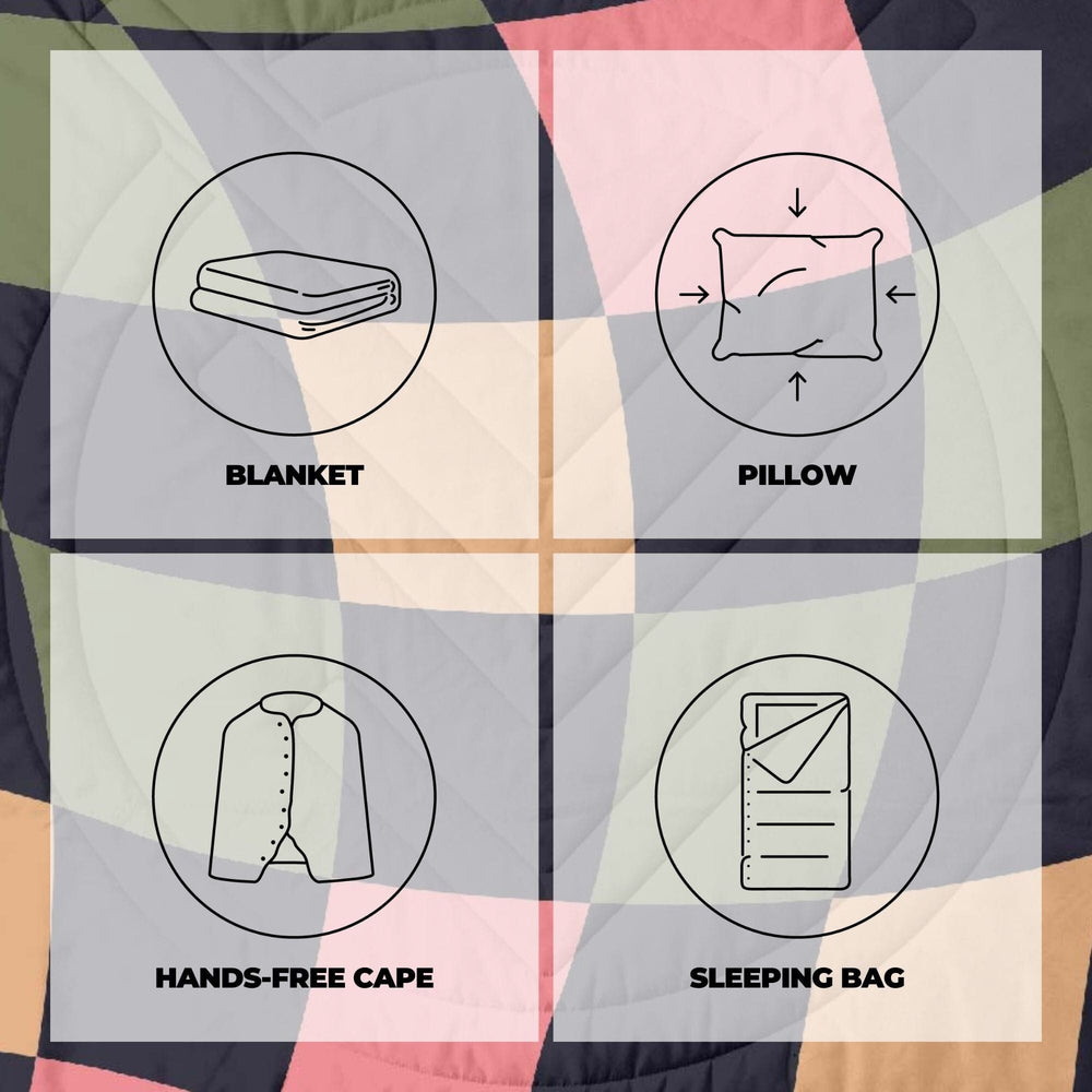 VOITED Fleece Outdoor Camping Blanket - Wavecheck