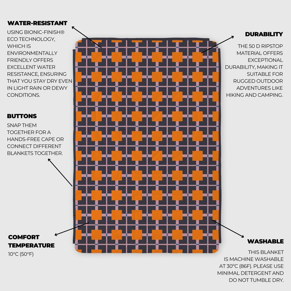 VOITED Fleece Outdoor Camping Blanket - Mellow Magic Blankets VOITED 