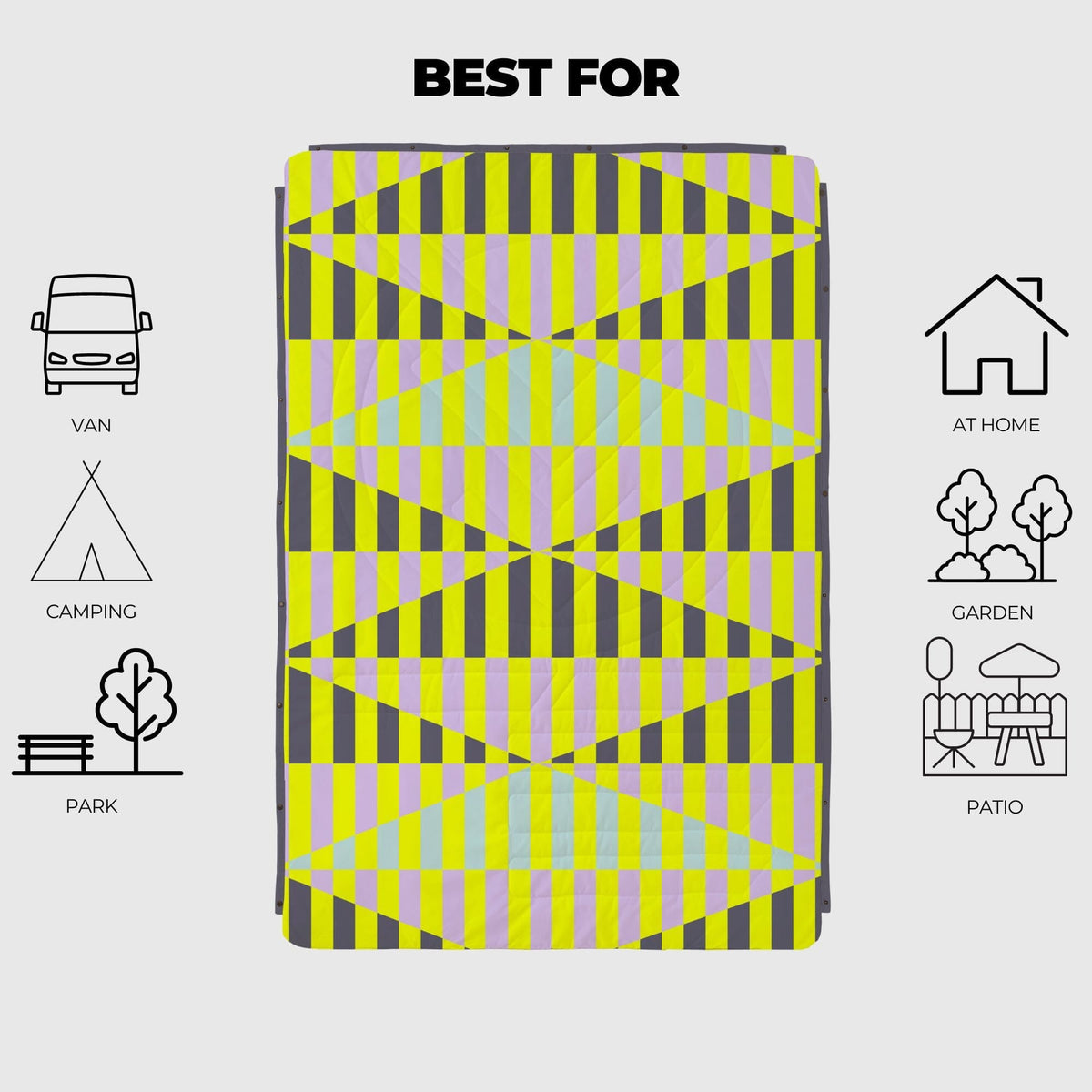 VOITED Fleece Outdoor Camping Blanket - Stardust Valley Blankets VOITED 