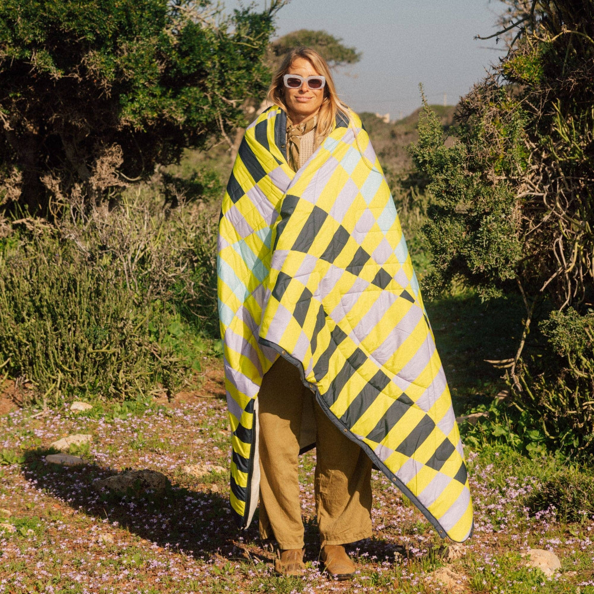 VOITED Fleece Outdoor Camping Blanket - Stardust Valley Blankets VOITED 