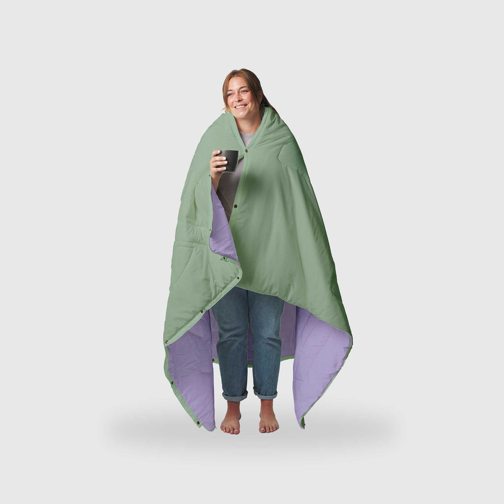 
VOITED Couverture de camping extérieure en Ripstop recyclé - Cameo Green/Digital Lavender
