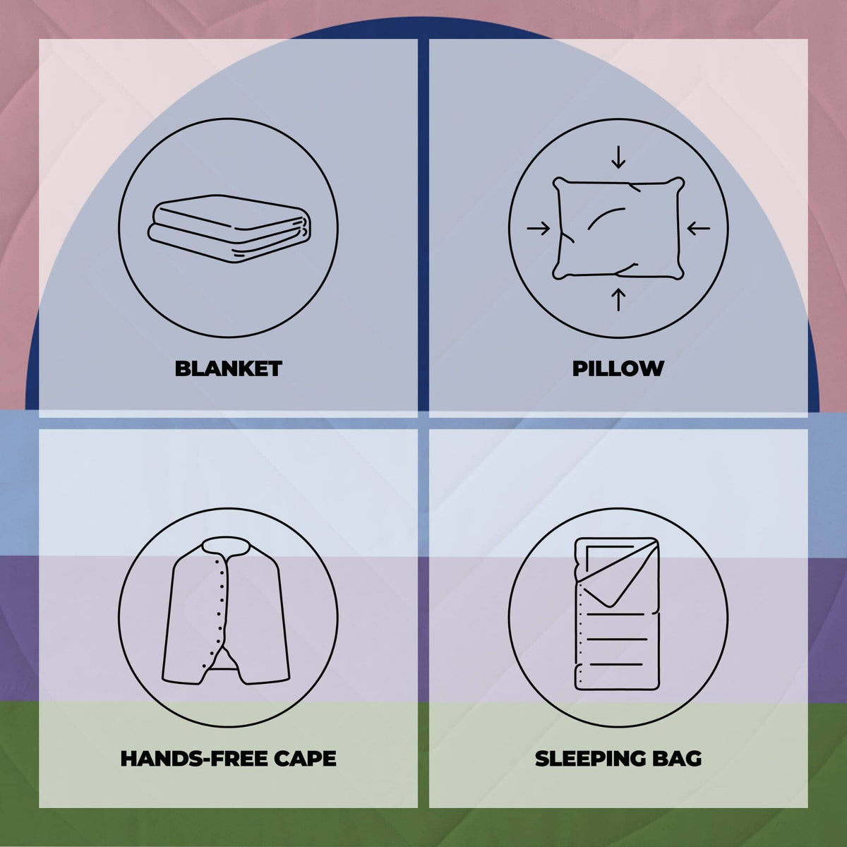 VOITED Recycled Ripstop Outdoor Camping Blanket - Moon River Blankets VOITED 