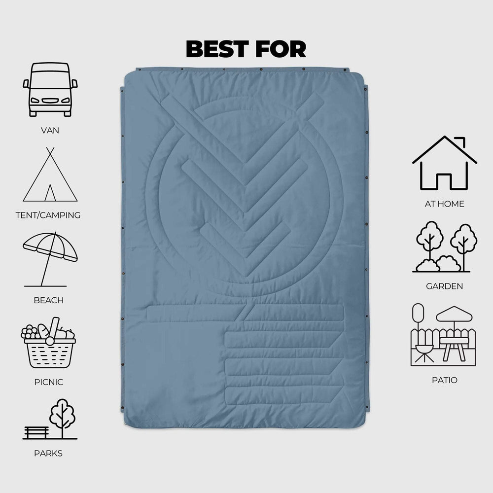 
VOITED Couverture de camping extérieure en Ripstop recyclé - Mountain Spring/Sundial
