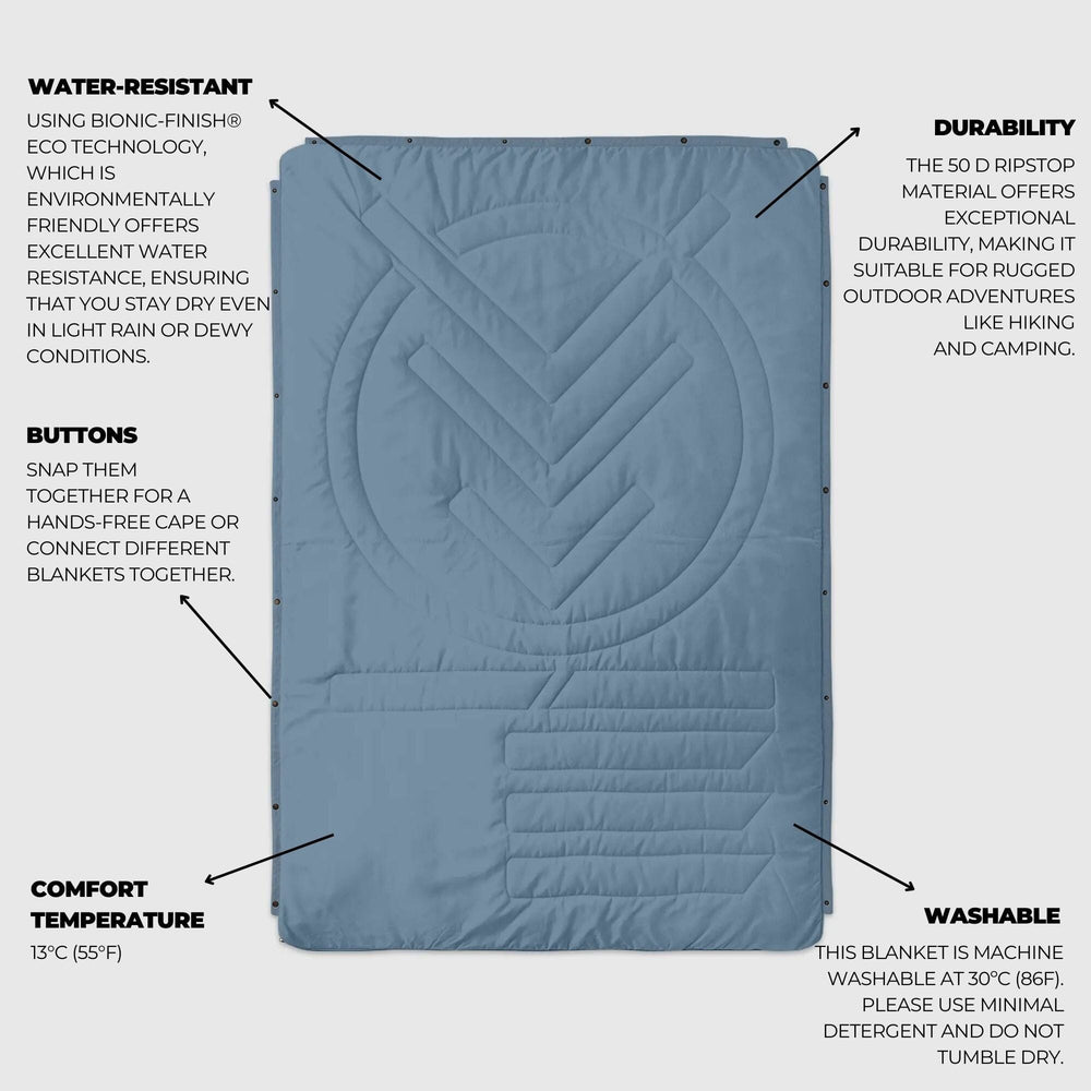 
VOITED Couverture de camping extérieure en Ripstop recyclé - Mountain Spring/Sundial
