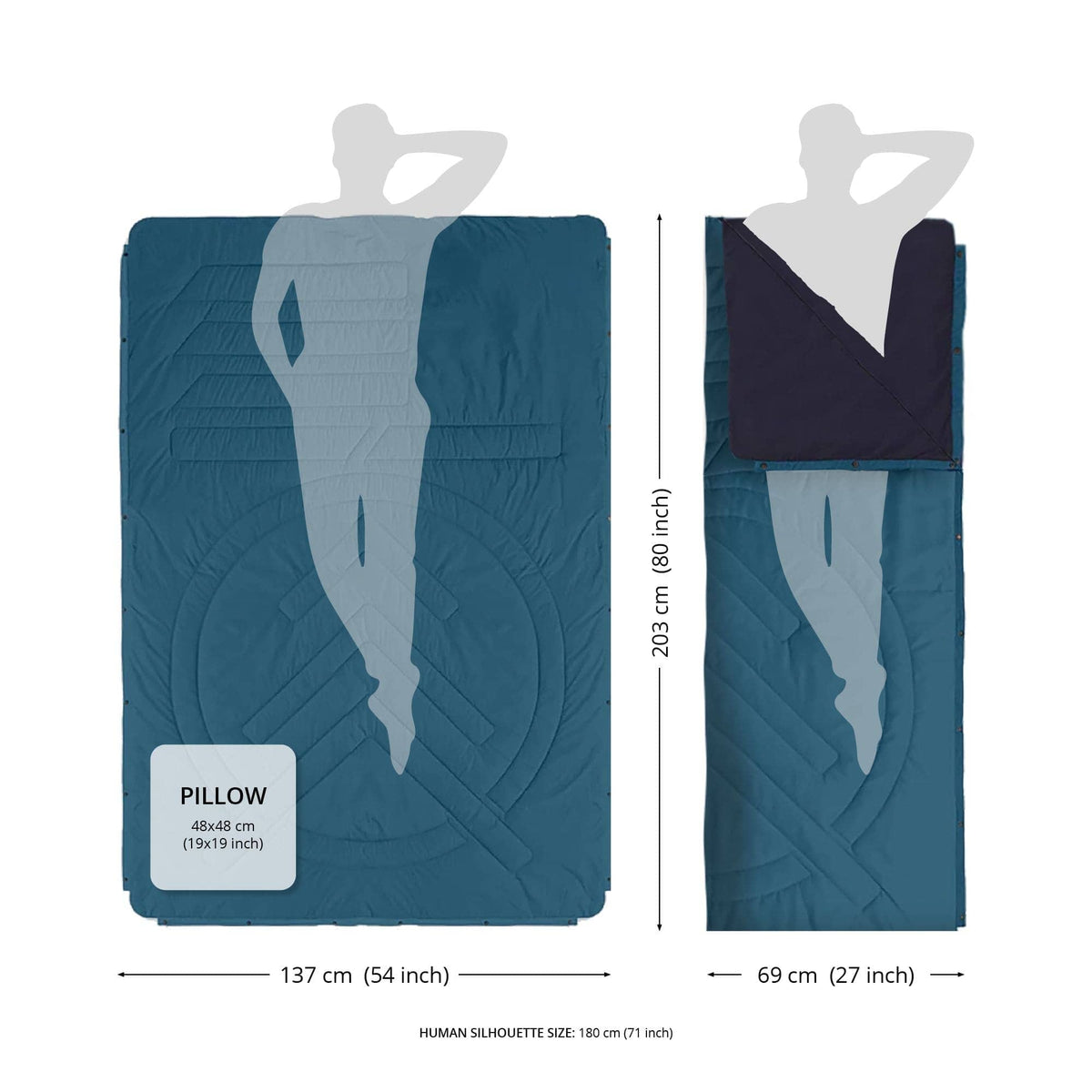 VOITED Recycled Ripstop Outdoor Camping Blanket - Stardust Valley Blankets VOITED 
