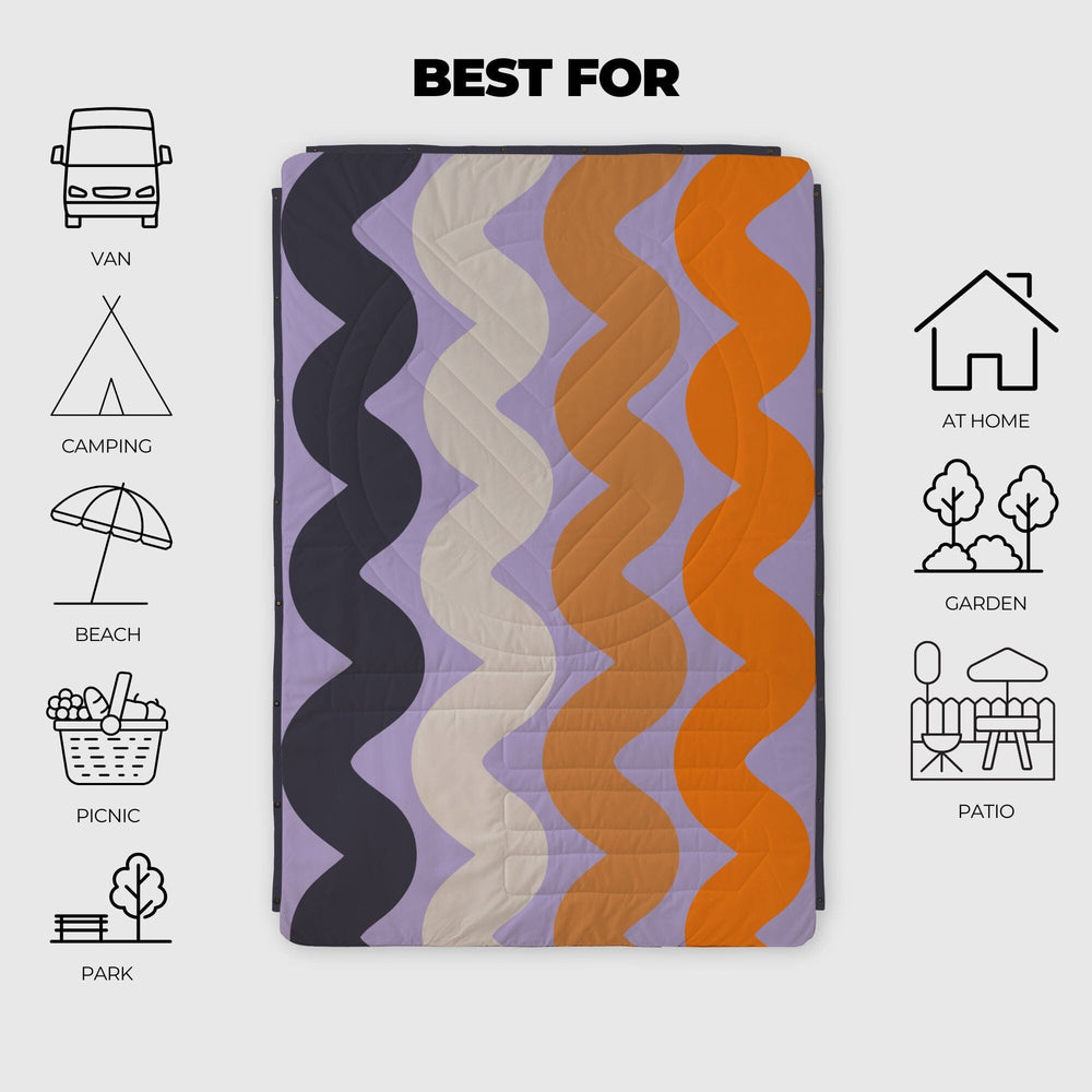 
VOITED Couverture de camping extérieure en Ripstop recyclé - Tide
