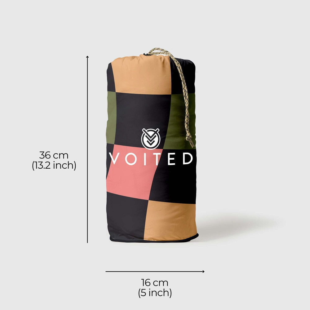 
VOITED Couverture de camping extérieure en Ripstop recyclé - Wavecheck/Graphite
