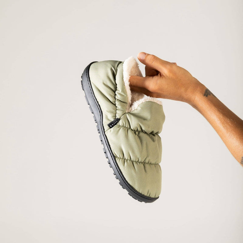 VOITED CloudTouch® Slippers - Lightweight, Indoor/Outdoor Fleece-Lined Camping Slippers - Sage Footwear VOITED 