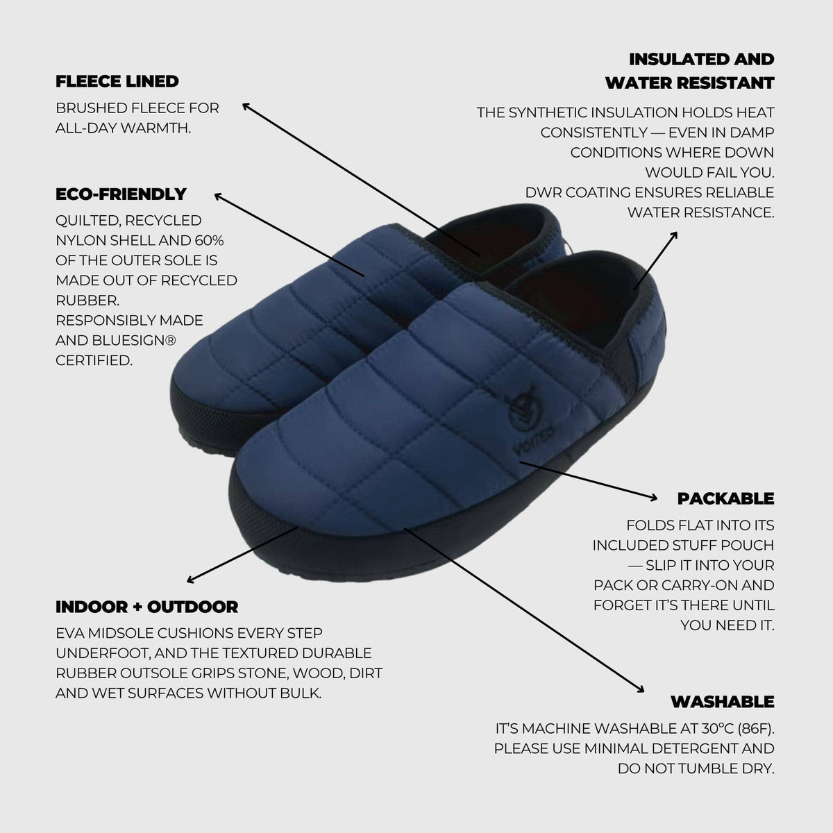 VOITED RidgeLoft SlipOn - Women's fit - Navy Footwear VOITED 