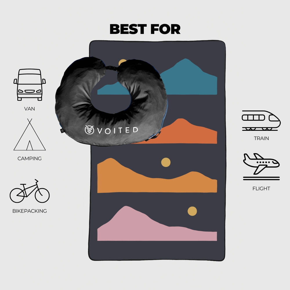 VOITED NeckPack™ Travel PillowBlanket™ - Trailtrekker Blankets VOITED 