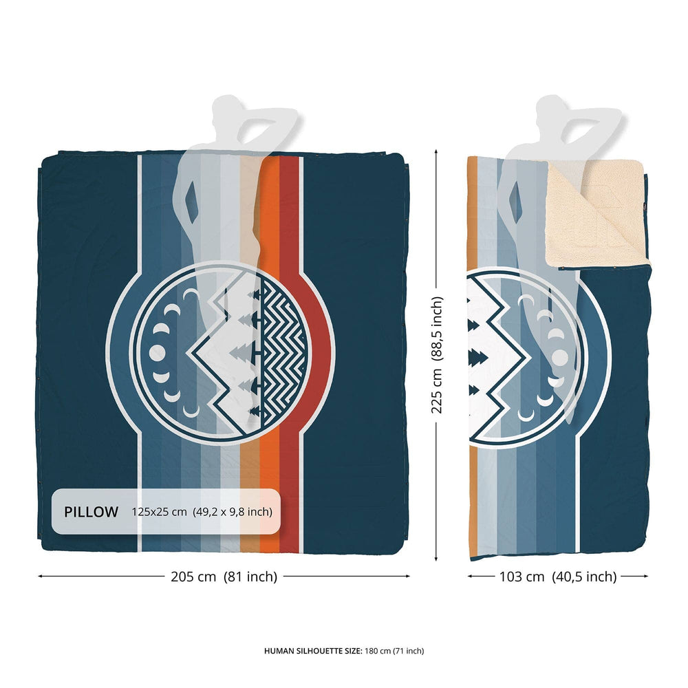 
VOITED Couverture de camping Queen CloudTouch® intérieur/extérieur - Camp Vibes Two
