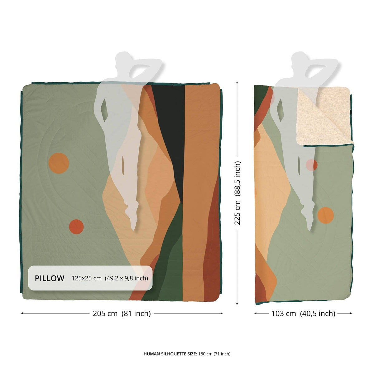 VOITED Queen CloudTouch® Indoor/Outdoor Camping Blanket - Mystic Ridge Blankets VOITED 