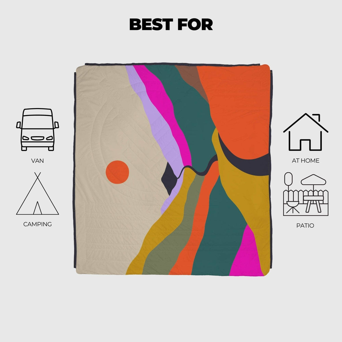 VOITED Queen CloudTouch® Indoor/Outdoor Camping Blanket - Mystic Ridge Blankets VOITED 